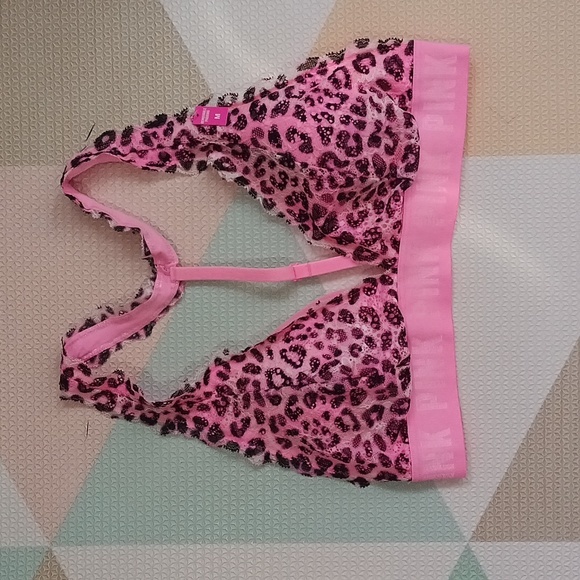PINK VS TRIANGLE BRALETTTE SIZE M - Picture 1 of 8